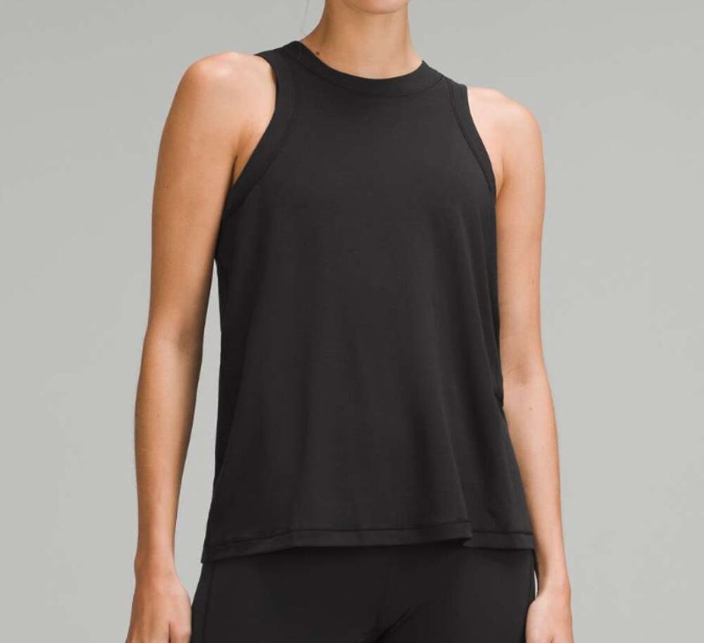 Lululemon Jersey Training High Neck Muscle Tank Top Black 4
